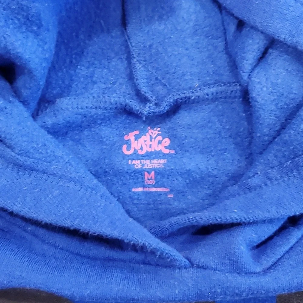Justice Hooded Sweatshirt Size Medium/10